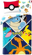 Parure de Lit Pokemon Èvolution pour Enfant, Housse de Couette Réversible 1