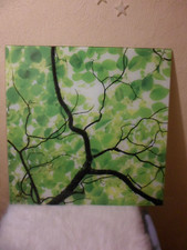 Déco cadre nature arbre verre tableau