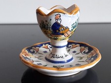 Coquetier en céramique décor