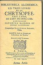 LES TROIS LIVRES DE LA CHRYSOPEE. JEAN-AURELLE AUGUREL. ALCHIMIE