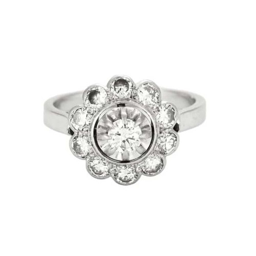 Bague marguerite diamant - marguerite,