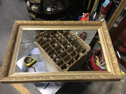Ornate pretty gold frame 19th - gold,