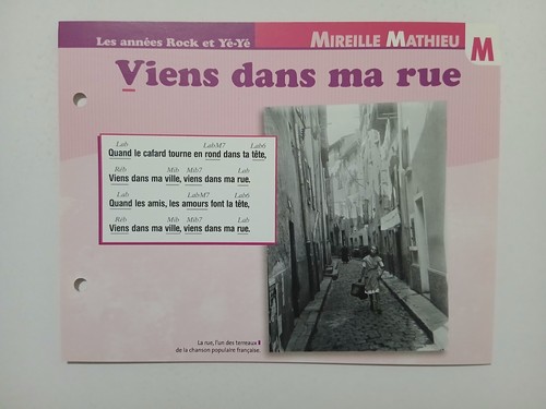Carte fiche mireille mathieu - carte,