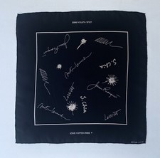 Foulard bandana en soie LOUIS VUITTON Edition limitée S. Chia J.Rosenquist ...
