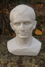 RE0375 B  FIGURINE STATUETTE  BUSTE DE JULES CESAR GM REPRODUCTION ROME
