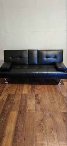 Yaheetech black faux - faux, leather