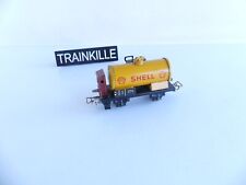 374 MARKLIN ANCIEN METAL HO AVANT GUERRE WAGON CITERNE A ESSIEUX SHELL