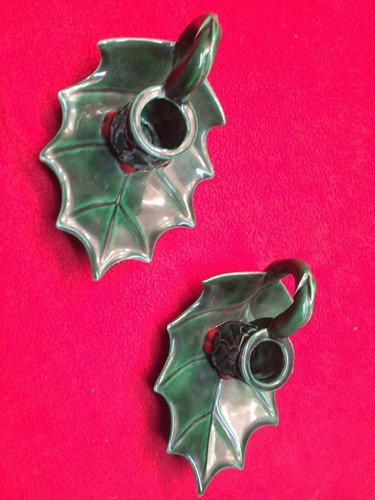 Vintage handmade ceramic holly - ceramic,