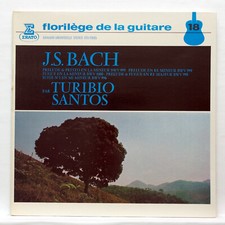TURIBIO SANTOS guitar JS BACH preludes, suite, fugue... ERATO LP NM