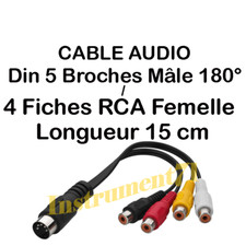 Câble 1 DIN 5 Broches 180°