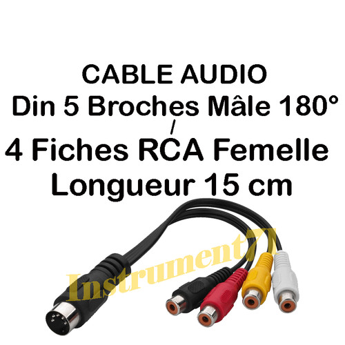 Câble din broches - 5, 180°