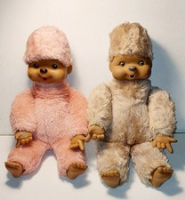Lot 2 peluches KIKI MONCHHICHI Monkiki géant 38cm Rose Brun Jouet Ancien