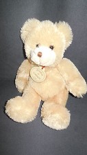 doudou peluche ours beige poils longs DOUDOU ET COMPAGNIE 22cm