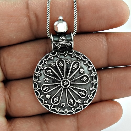 Artisant pendentif oxydé - oxydé, 925