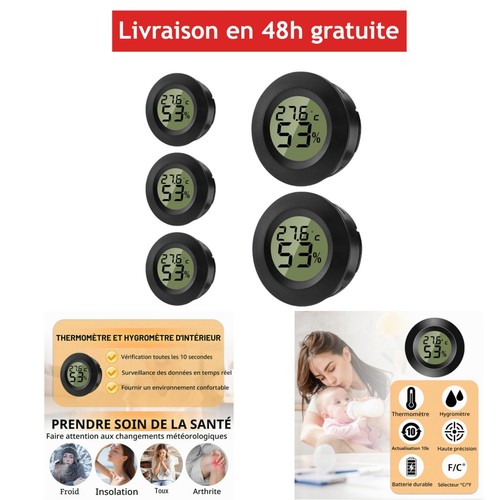 Hygromètre numérique rond -
