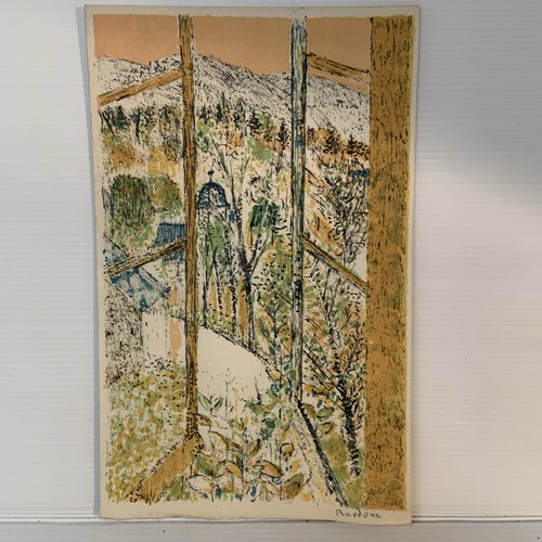 Ancienne lithographie signée