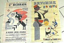 2 Affiches Bayonne en Fête 1952-1957 A SAEZ