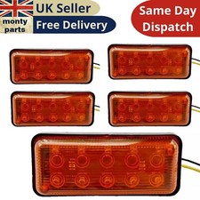 5 Pcs Orange Ambre 12V 10 Led