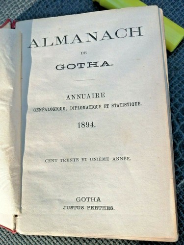 Ancien livre almanach gotha - almanach, de