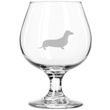 Whiskey Bourbon Belgian Tulip Beer Goblet Brandy Snifter Glass Dachshund
