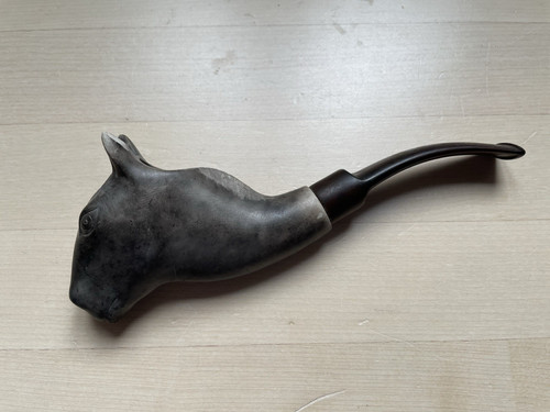Pipe ancienne sculptée tête - pipe,