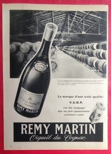 Publicité de presse: Alcool Fine Champagne Cognac REMY MARTIN  1956