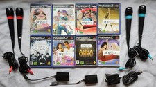 Lot Singstar PS2 / 4 micros officiels + caméra officiel + 8 jeux complets
