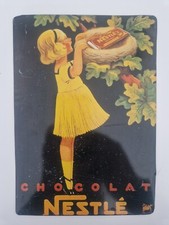 Plaque métal publicitaire Chocolat NESTLÉ 21x15cm 