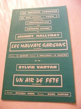 Partition Un air de fête Sylvie Vartan Les Mauvais Garçons Johnny Hallyday 1964