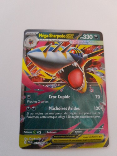 Carte pokémon méga sharpedo - carte,