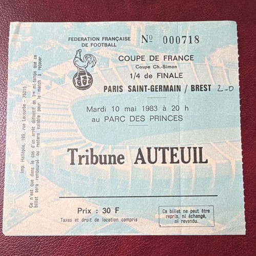 Billet foot psg brest - foot,