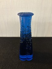 Totem sculpture bleue en cristal de Saint Louis