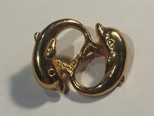 Bijoux Broche Plaqué or Dauphins (100-42)