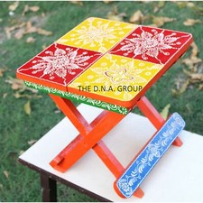 Tabouret Pliable En Bois Rond