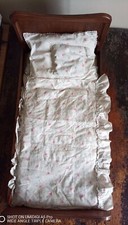 Grand lit de Poupée avec matelas, coussin, drap, couverture -84,5 x 44,5 x 35 cm