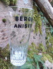 BERGER ANISETTE PASTIS - VERRE AVEC LOGO - TBE - BAR & BISTROT VINTAGE