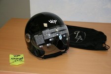 VIP - CASQUE JET MOTO SCOOTER-  FASHION - PITT PITTBULL - Taille: S / 56 - NOIR
