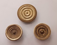3 anciens boutons, poignée de tiroir bureau en bronze meuble EMPIRE
