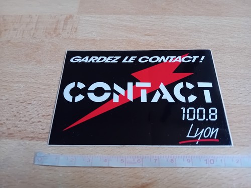 Autocollant radio contact lyon - autocollant,