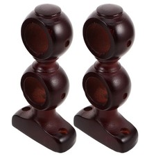  2 Pcs Pole Rod Hanger Wall Mount Support De Tringle À Rideaux Double