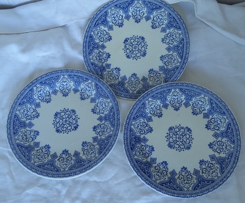 Assiettes plates gien décor - assiettes,