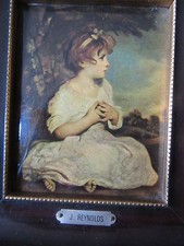 CADRE BOIS   PLAQUE EMAILLEE