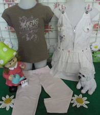 lot 12 vêtements enfant 4 ans fille,jupe,legging + t-shirt + robe + robe/chemise