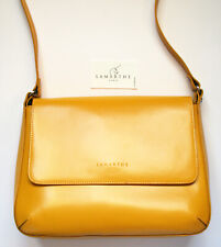 LAMARTHE sac bandoulière jaune en CUIR état NEUF 32 x 25 cm leather bag, new