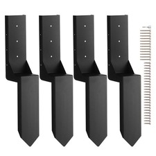 VEVOR Kit de réparation d'ancrage de poteau de clôture 4 piquets 89 x 89 mm