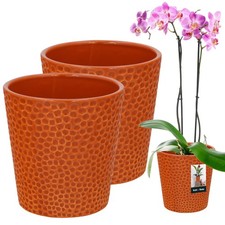 2 x Pot De Fleur Rond en