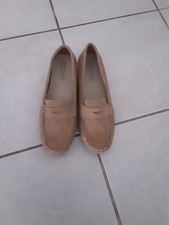 Mocassins beige, taille 37, marque Damart