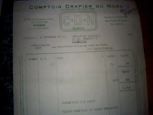 Vieille facture année 1957 - facture ,