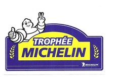 RARE / AUTOCOLLANT - MICHELIN : PNEU FRANCE TYRE TROPHEE WINNER LAURIER STICKERS