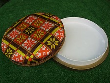 COFFRET BOITE ANCIENNE CARTON  RECOUVERTE DE TISSU SATINE 